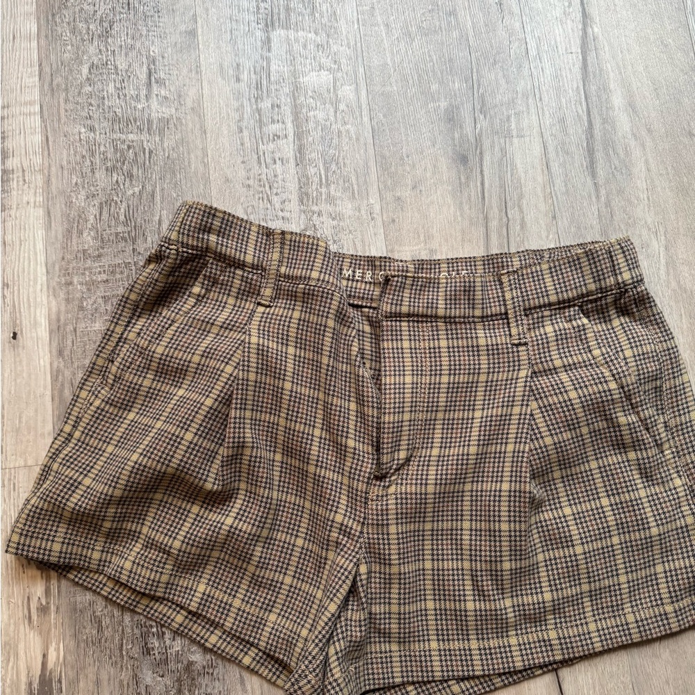 American Eagle Outfitters Brown Plaid Women's Shorts